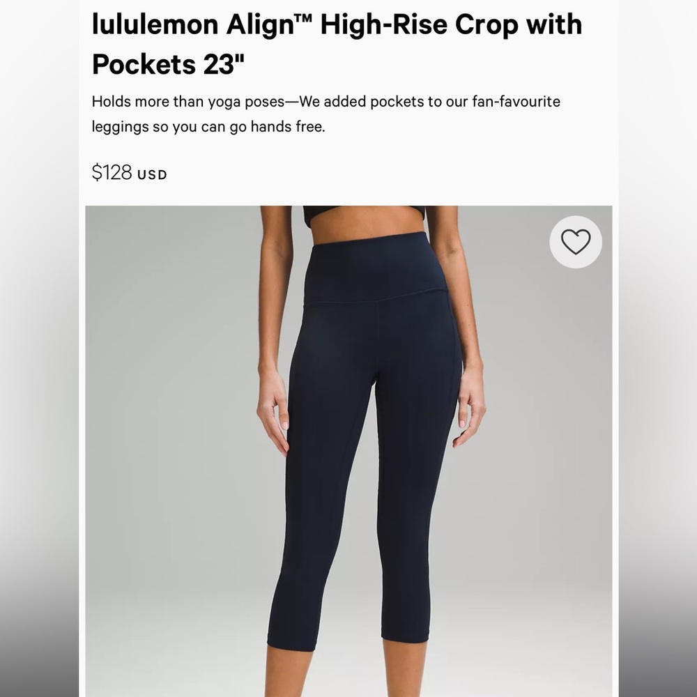 Lululemon align leggings with pockets navy
